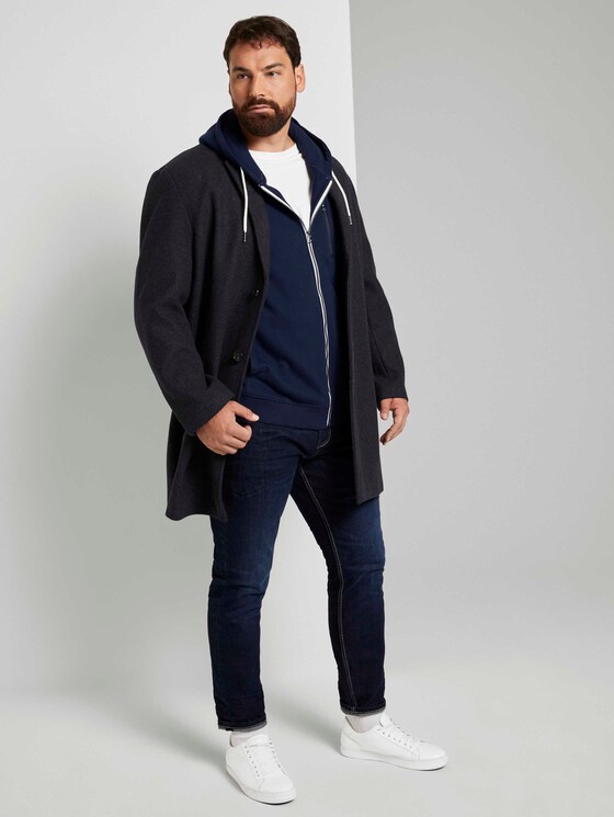 Weiche Sweat Kapuzenjacke - Männer - Dark Blue Weiche Sweat Kapuzenjacke - Männer - Dark Blue - 3 - Men Plus