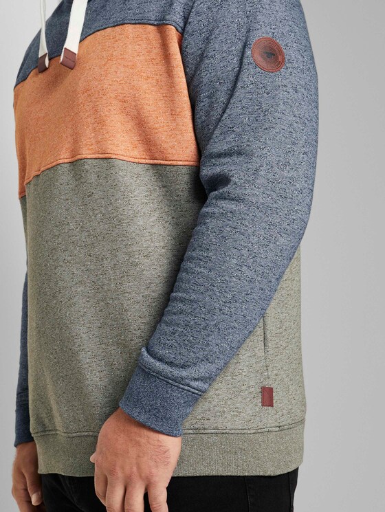 Sweatshirt mit Colour Blocking - Männer - Olive Night Green Sweatshirt mit Colour Blocking - Männer - Olive Night Green - 10 - Men Plus