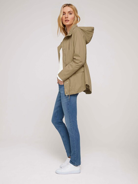 kurzer Parka mit Kapuze - Frauen - Smoked Beige kurzer Parka mit Kapuze - Frauen - Smoked Beige - 3 - TOM TAILOR