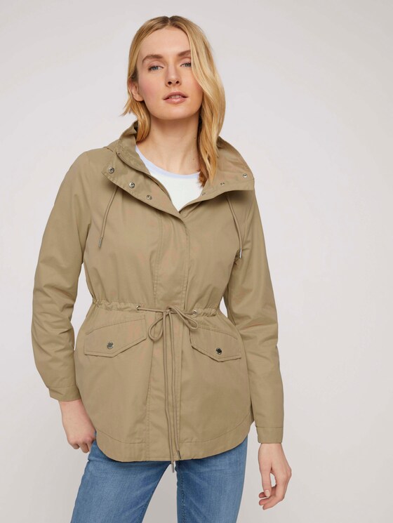kurzer Parka mit Kapuze - Frauen - Smoked Beige kurzer Parka mit Kapuze - Frauen - Smoked Beige - 5 - TOM TAILOR