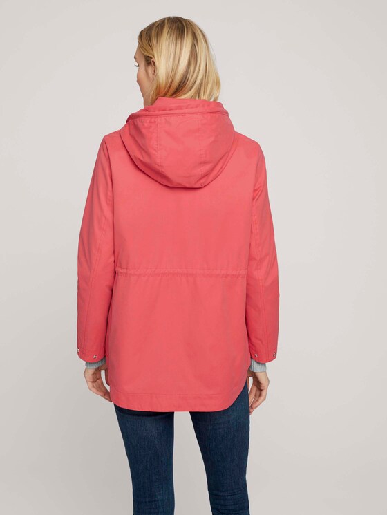 kurzer Parka mit Kapuze - Frauen - Smooth Papaya Red kurzer Parka mit Kapuze - Frauen - Smooth Papaya Red - 2 - TOM TAILOR