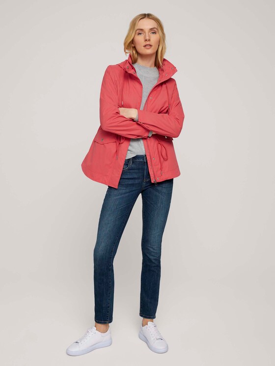 kurzer Parka mit Kapuze - Frauen - Smooth Papaya Red kurzer Parka mit Kapuze - Frauen - Smooth Papaya Red - 3 - TOM TAILOR
