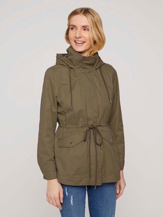 kurzer Parka mit Kapuze - Frauen - covert khaki kurzer Parka mit Kapuze - Frauen - covert khaki - 1 - TOM TAILOR