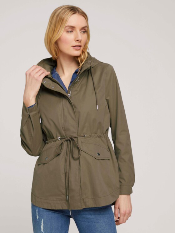 kurzer Parka mit Kapuze - Frauen - covert khaki kurzer Parka mit Kapuze - Frauen - covert khaki - 5 - TOM TAILOR