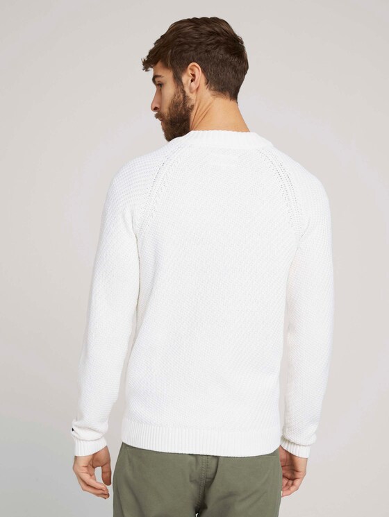 Bomberjacke aus Strick - Männer - Off White Bomberjacke aus Strick - Männer - Off White - 2 - TOM TAILOR