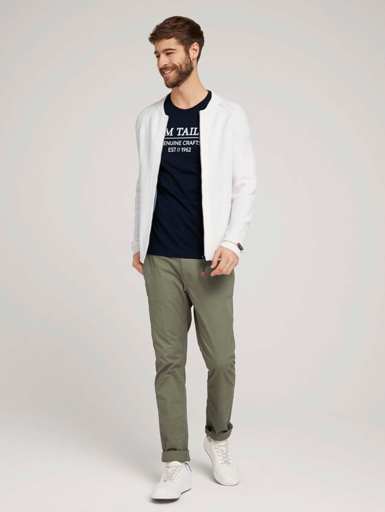 Bomberjacke aus Strick - Männer - Off White Bomberjacke aus Strick - Männer - Off White - 3 - TOM TAILOR