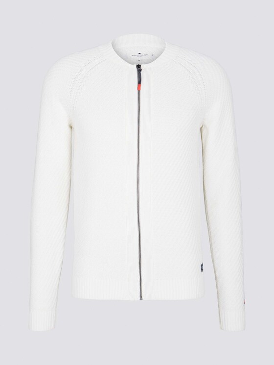 Bomberjacke aus Strick - Männer - Off White Bomberjacke aus Strick - Männer - Off White - 7 - TOM TAILOR
