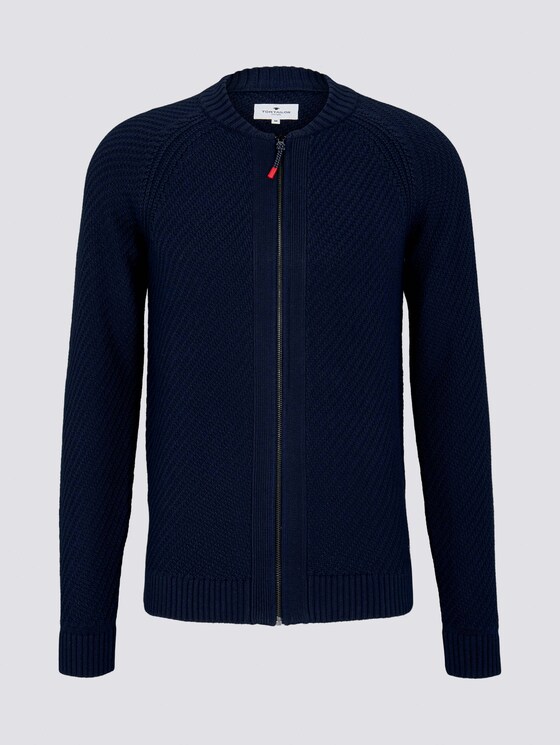 Bomberjacke aus Strick - Männer - Sky Captain Blue Bomberjacke aus Strick - Männer - Sky Captain Blue - 7 - TOM TAILOR
