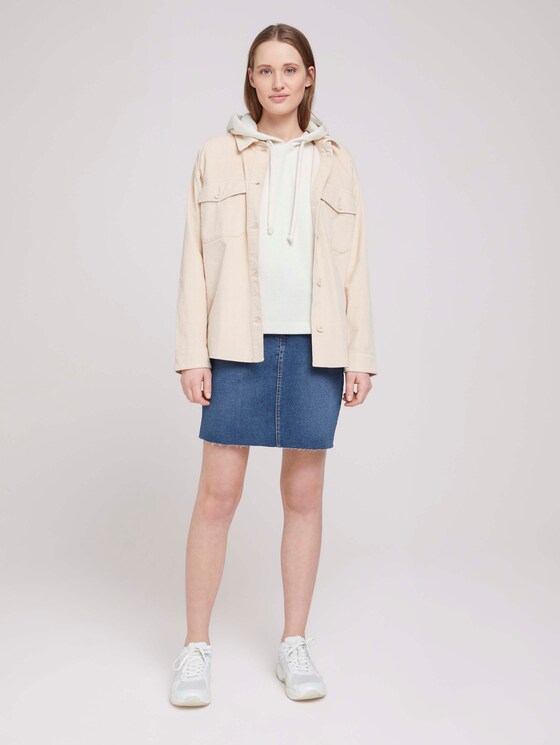 Basic Hoodie mit Nahtdetail - Frauen - Gardenia White Basic Hoodie mit Nahtdetail - Frauen - Gardenia White - 3 - TOM TAILOR Denim