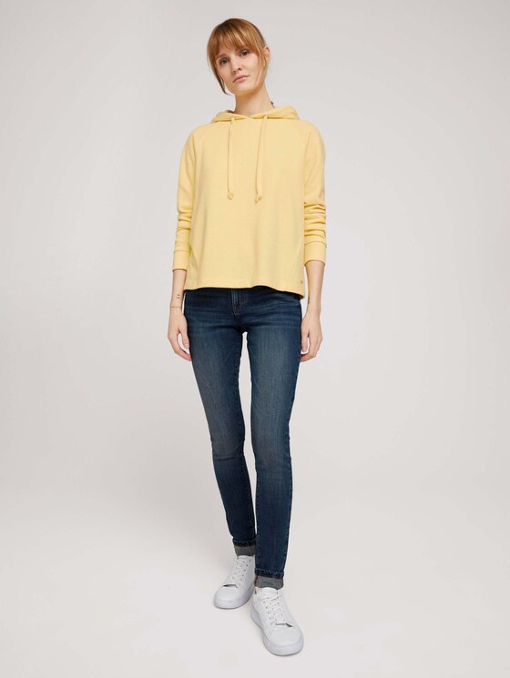 Basic Hoodie mit Nahtdetail - Frauen - honey popcorn Basic Hoodie mit Nahtdetail - Frauen - honey popcorn - 3 - TOM TAILOR Denim