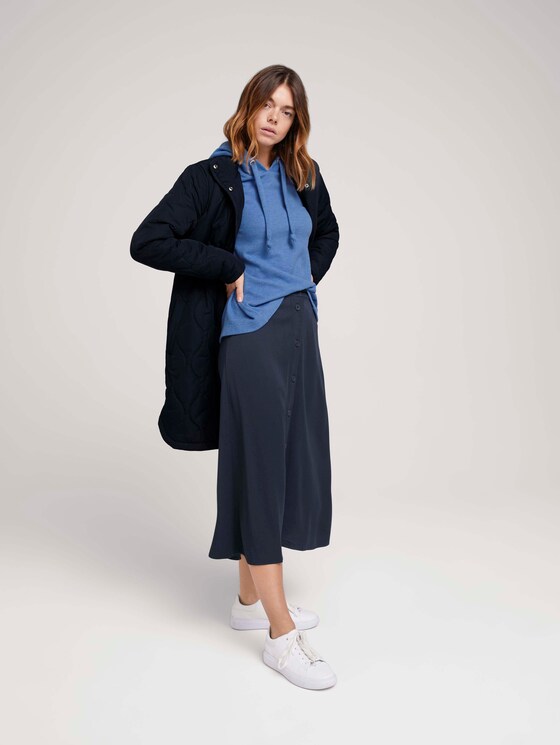Basic Hoodie mit Nahtdetail - Frauen - mid blue Basic Hoodie mit Nahtdetail - Frauen - mid blue - 3 - TOM TAILOR Denim