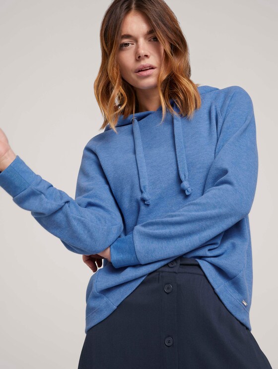 Basic Hoodie mit Nahtdetail - Frauen - mid blue Basic Hoodie mit Nahtdetail - Frauen - mid blue - 5 - TOM TAILOR Denim