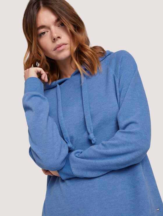 Basic Hoodie mit Nahtdetail - Frauen - mid blue Basic Hoodie mit Nahtdetail - Frauen - mid blue - 9 - TOM TAILOR Denim