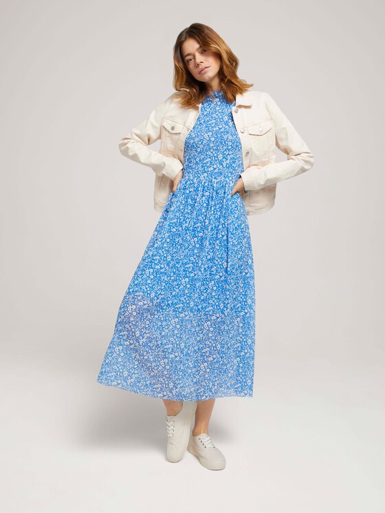 Midikleid mit Blumenmuster - Frauen - mid blue flower print Midikleid mit Blumenmuster - Frauen - mid blue flower print - 3 - TOM TAILOR Denim