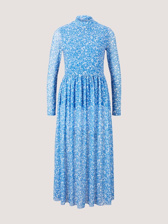 Midikleid mit Blumenmuster - Frauen - mid blue flower print Midikleid mit Blumenmuster - Frauen - mid blue flower print - 7 - TOM TAILOR Denim