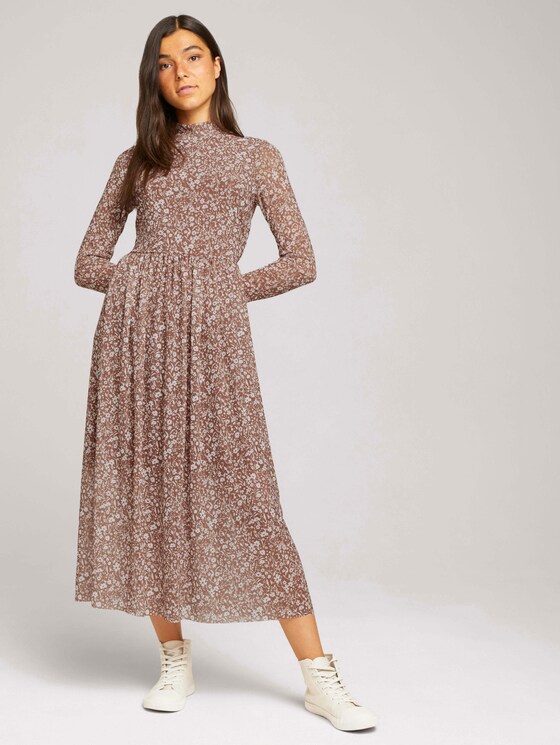 Midikleid mit Blumenmuster - Frauen - amber brown flower print Midikleid mit Blumenmuster - Frauen - amber brown flower print - 3 - TOM TAILOR Denim