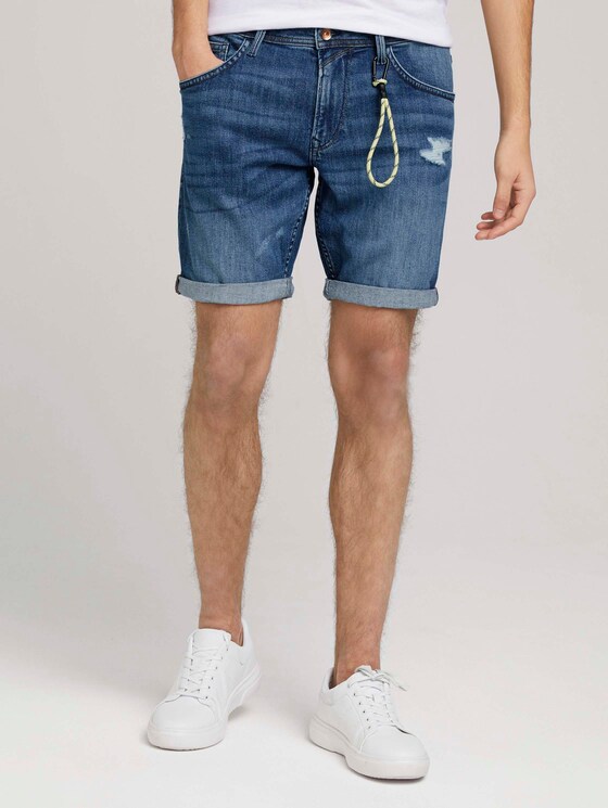 Regular Fit Jeansshorts - Männer - Destroyed Mid Stone Blue Denim Regular Fit Jeansshorts - Männer - Destroyed Mid Stone Blue Denim - 1 - TOM TAILOR Denim