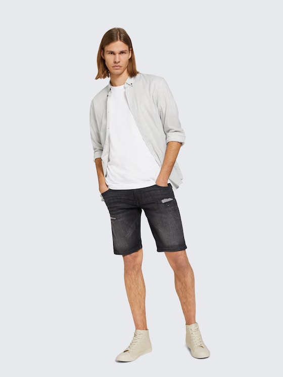 Destroyed Regular Jeans-Shorts - Männer - destroyed dark stone black den Destroyed Regular Jeans-Shorts - Männer - destroyed dark stone black den - 3 - TOM TAILOR Denim