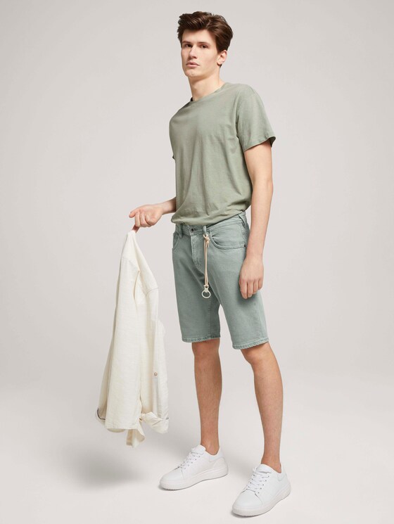green denim shorts mens