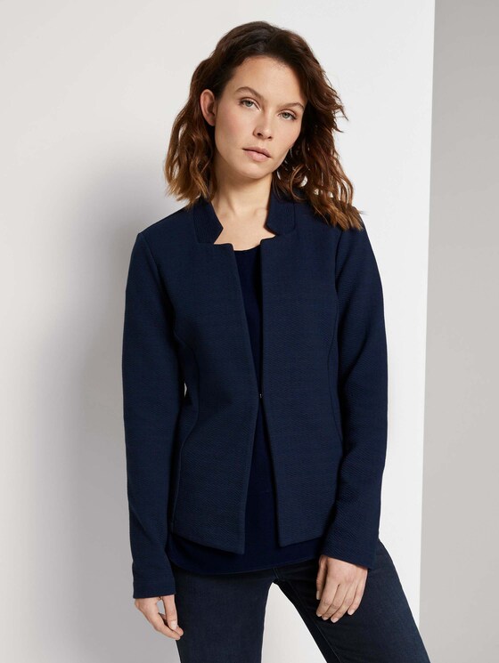 Strukturierter Blazer - Frauen - Sky Captain Blue Strukturierter Blazer - Frauen - Sky Captain Blue - 1 - TOM TAILOR