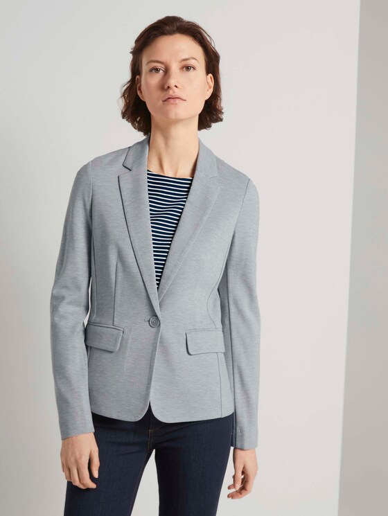 Jersey Blazer - Frauen - Silver Grey Melange Jersey Blazer - Frauen - Silver Grey Melange - 1 - TOM TAILOR