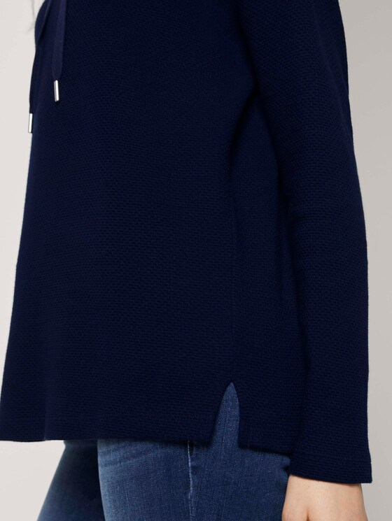 Strukturiertes Sweatshirt mit Rollkragen - Frauen - Sky Captain Blue Strukturiertes Sweatshirt mit Rollkragen - Frauen - Sky Captain Blue - 10 - TOM TAILOR