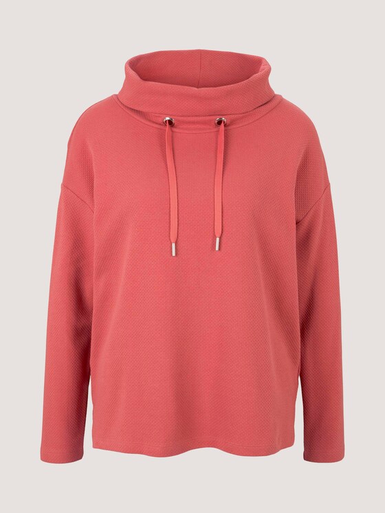 Strukturiertes Sweatshirt mit Rollkragen - Frauen - cozy pink Strukturiertes Sweatshirt mit Rollkragen - Frauen - cozy pink - 7 - TOM TAILOR