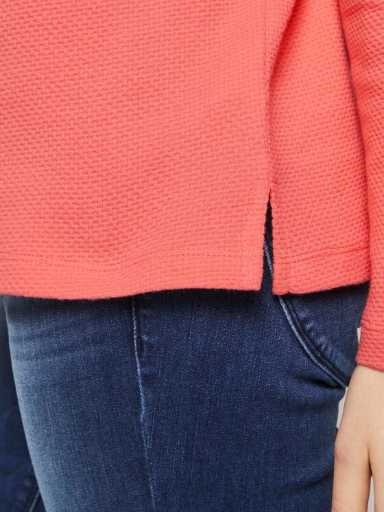 Sweatshirt met rolkraag en textuur - Vrouwen - strong peach tone Sweatshirt met rolkraag en textuur - Vrouwen - strong peach tone - 10 - TOM TAILOR