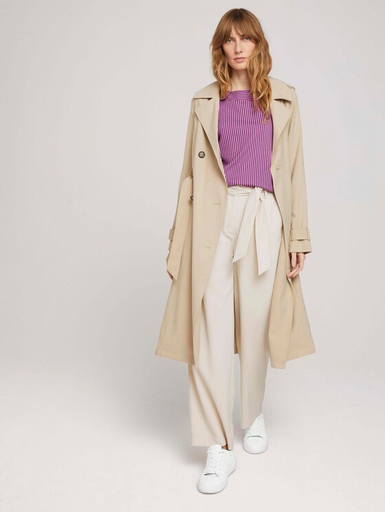 gestreiftes T-Shirt mit Bio-Baumwolle - Frauen - lilac white thin stripe gestreiftes T-Shirt mit Bio-Baumwolle - Frauen - lilac white thin stripe - 3 - TOM TAILOR