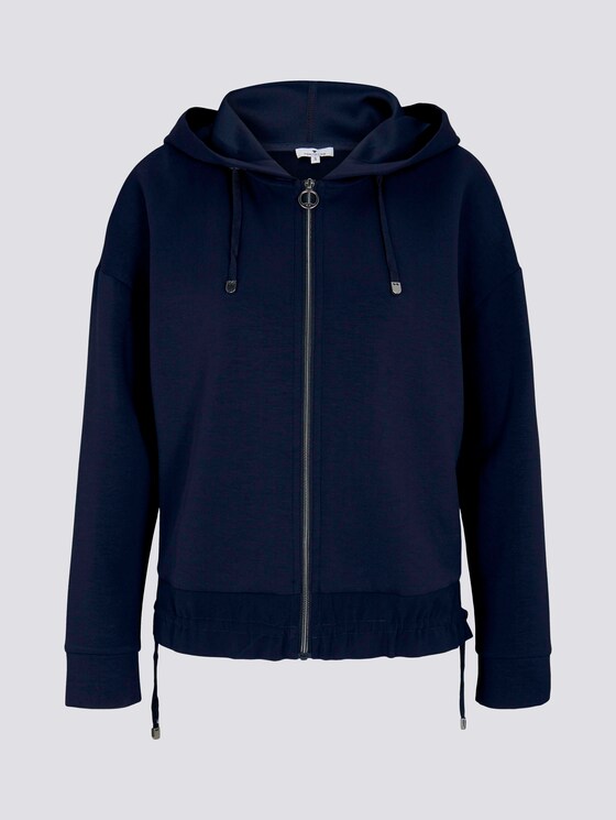 Lockere Sweatjacke mit Kapuze - Frauen - Sky Captain Blue Lockere Sweatjacke mit Kapuze - Frauen - Sky Captain Blue - 7 - TOM TAILOR