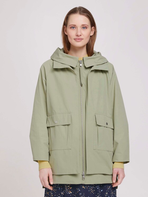 Weiter Funktionsparka mit recyceltem Polyester - Frauen - light olive Weiter Funktionsparka mit recyceltem Polyester - Frauen - light olive - 1 - TOM TAILOR Denim