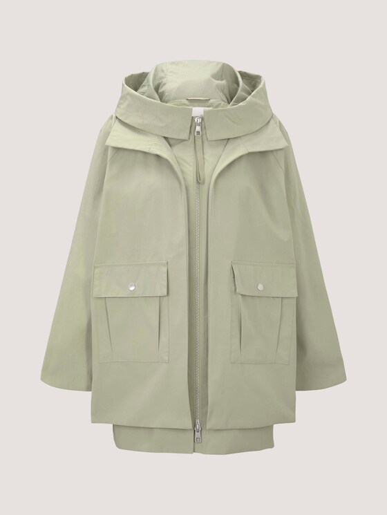 Weiter Funktionsparka mit recyceltem Polyester - Frauen - light olive Weiter Funktionsparka mit recyceltem Polyester - Frauen - light olive - 7 - TOM TAILOR Denim