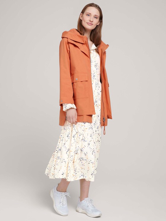 Weiter Funktionsparka mit recyceltem Polyester - Frauen - dull coral Weiter Funktionsparka mit recyceltem Polyester - Frauen - dull coral - 3 - TOM TAILOR Denim