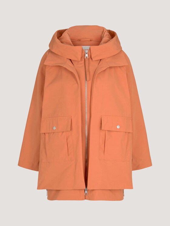 Weiter Funktionsparka mit recyceltem Polyester - Frauen - dull coral Weiter Funktionsparka mit recyceltem Polyester - Frauen - dull coral - 7 - TOM TAILOR Denim