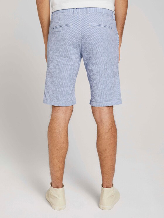 Gemusterte Chino Slim Shorts - Männer - blue white stripe Gemusterte Chino Slim Shorts - Männer - blue white stripe - 2 - TOM TAILOR Denim