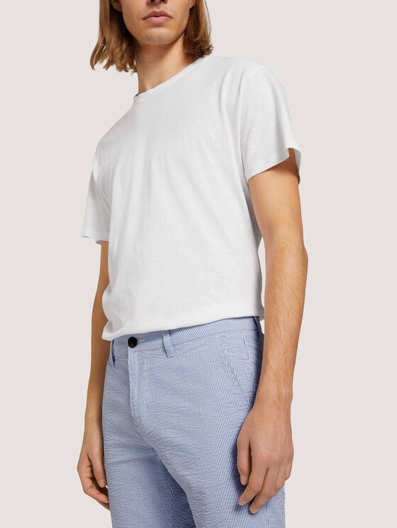 Gemusterte Chino Slim Shorts - Männer - blue white stripe Gemusterte Chino Slim Shorts - Männer - blue white stripe - 9 - TOM TAILOR Denim