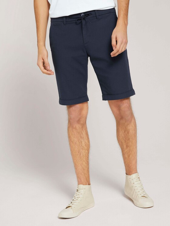 Chino Slim Shorts - Männer - navy dobby yarn dye Chino Slim Shorts - Männer - navy dobby yarn dye - 1 - TOM TAILOR Denim