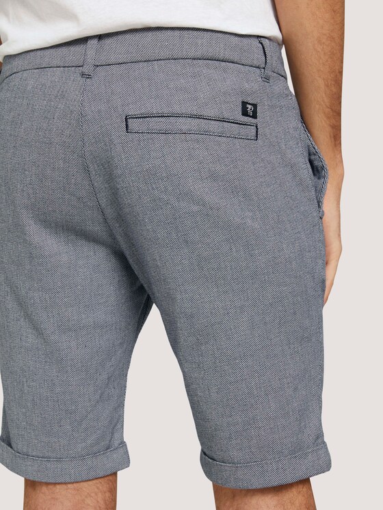 Chino Slim Shorts - Männer - navy white dobby yarn dye Chino Slim Shorts - Männer - navy white dobby yarn dye - 10 - TOM TAILOR Denim
