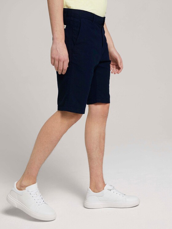 Leinen Chino Slim Shorts mit Leinen - Männer - Sky Captain Blue Leinen Chino Slim Shorts mit Leinen - Männer - Sky Captain Blue - 11 - TOM TAILOR Denim