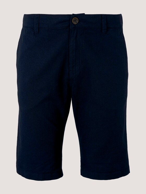 Leinen Chino Slim Shorts mit Leinen - Männer - Sky Captain Blue Leinen Chino Slim Shorts mit Leinen - Männer - Sky Captain Blue - 7 - TOM TAILOR Denim