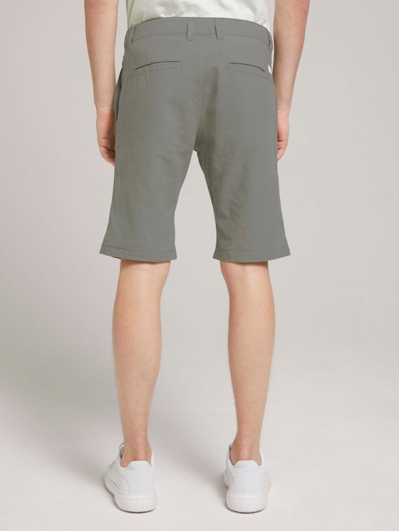 Leinen Chino Slim Shorts mit Leinen - Männer - Greyish Shadow Olive Leinen Chino Slim Shorts mit Leinen - Männer - Greyish Shadow Olive - 2 - TOM TAILOR Denim