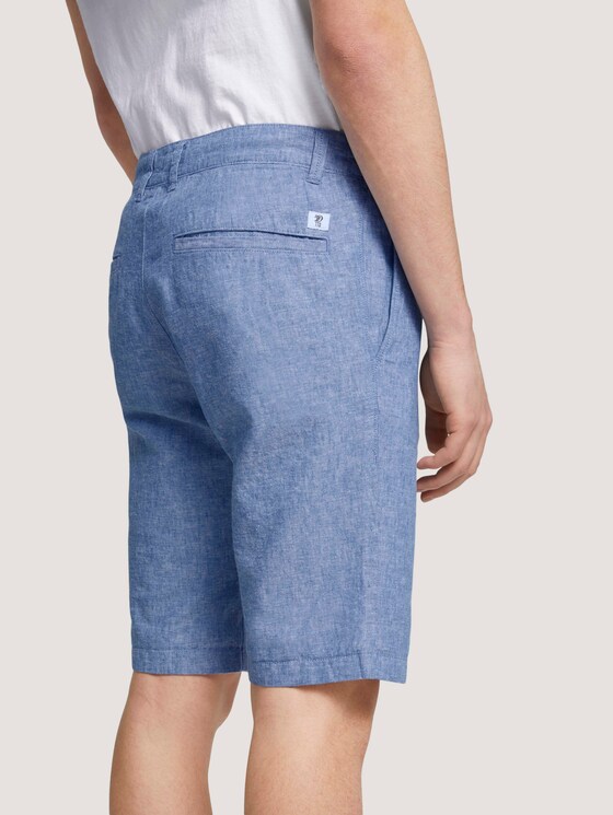 Leinen Chino Slim Shorts mit Leinen - Männer - blue non solid Leinen Chino Slim Shorts mit Leinen - Männer - blue non solid - 10 - TOM TAILOR Denim