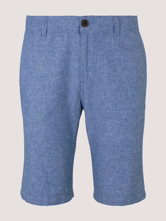 Leinen Chino Slim Shorts mit Leinen - Männer - blue non solid Leinen Chino Slim Shorts mit Leinen - Männer - blue non solid - 7 - TOM TAILOR Denim