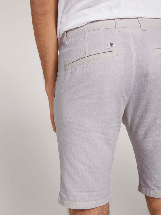 Leinen Chino Slim Shorts mit Leinen - Männer - beige white Leinen Chino Slim Shorts mit Leinen - Männer - beige white - 10 - TOM TAILOR Denim