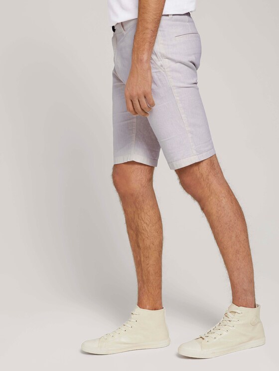 Leinen Chino Slim Shorts mit Leinen - Männer - beige white Leinen Chino Slim Shorts mit Leinen - Männer - beige white - 11 - TOM TAILOR Denim