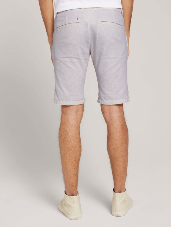 Leinen Chino Slim Shorts mit Leinen - Männer - beige white Leinen Chino Slim Shorts mit Leinen - Männer - beige white - 2 - TOM TAILOR Denim