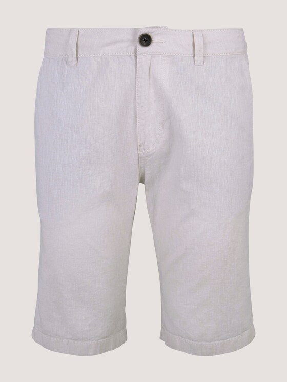 Leinen Chino Slim Shorts mit Leinen - Männer - beige white Leinen Chino Slim Shorts mit Leinen - Männer - beige white - 7 - TOM TAILOR Denim