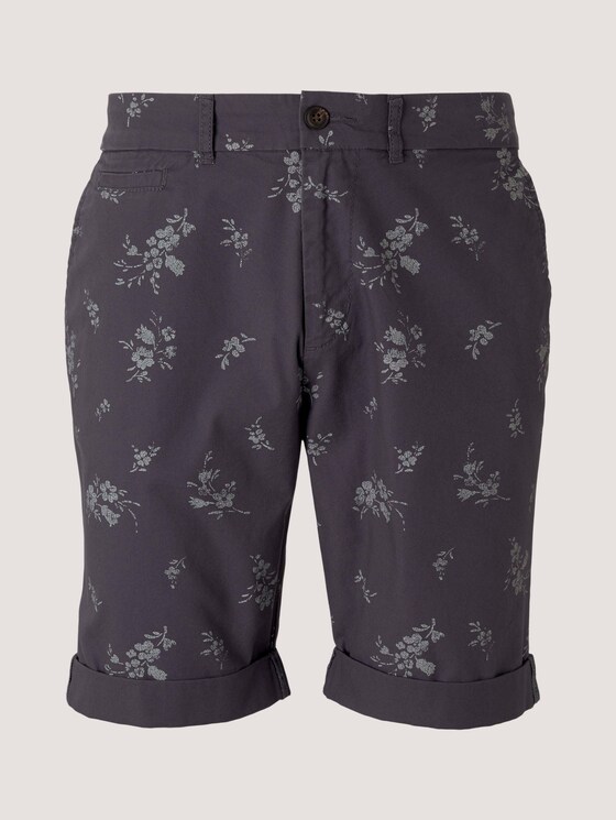 Chino Slim Shorts - Männer - navy shredded flower print Chino Slim Shorts - Männer - navy shredded flower print - 7 - TOM TAILOR Denim