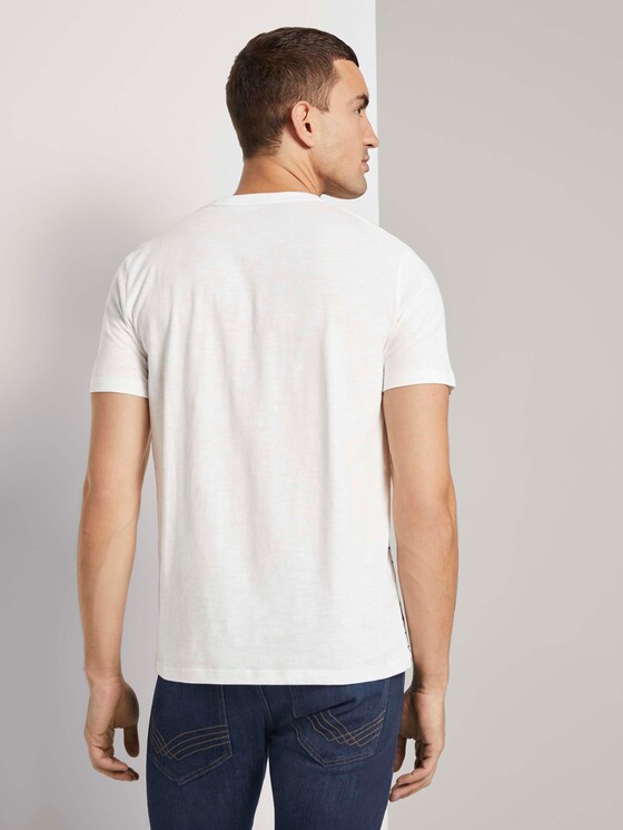 Maritimes T-Shirt mit Streifen - Männer - Off White Maritimes T-Shirt mit Streifen - Männer - Off White - 2 - TOM TAILOR