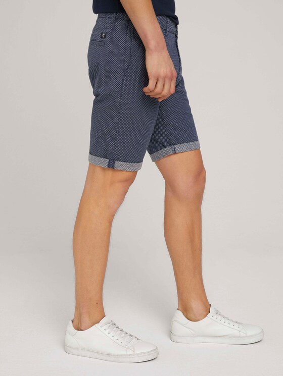 Chino Shorts mit feiner Struktur - Männer - navy white minimal Chino Shorts mit feiner Struktur - Männer - navy white minimal - 11 - TOM TAILOR Denim